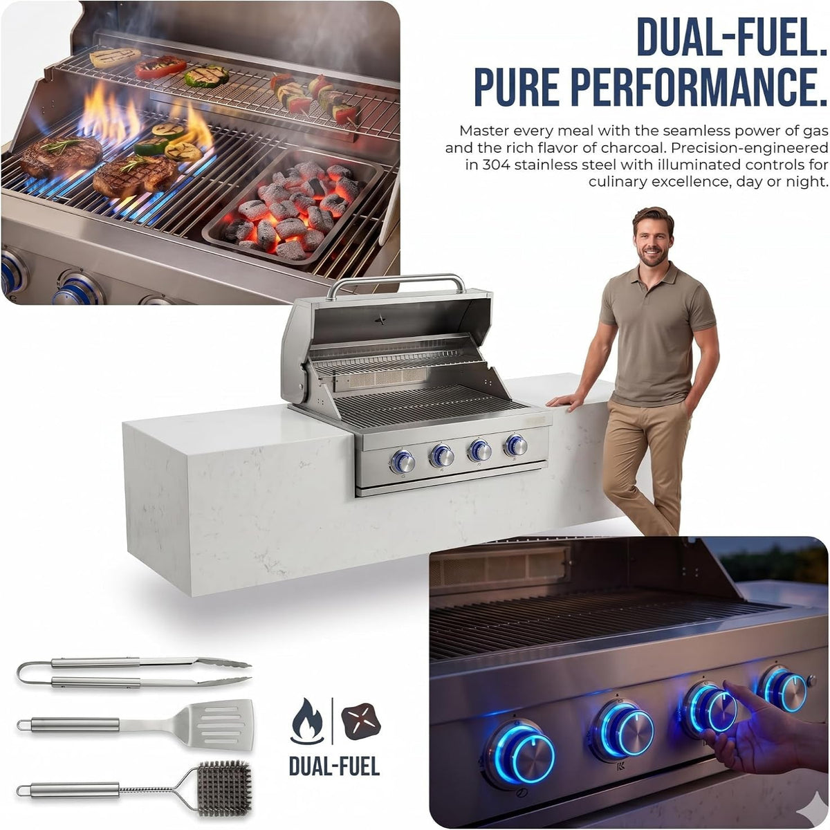 27-inch built-in gas grill
