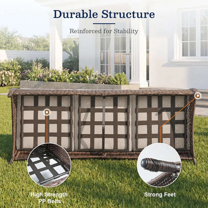 Piece Wicker Patio Conversation Set with 50000