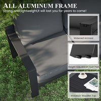 Piece Aluminum Patio Furniture Set with Protective Covers