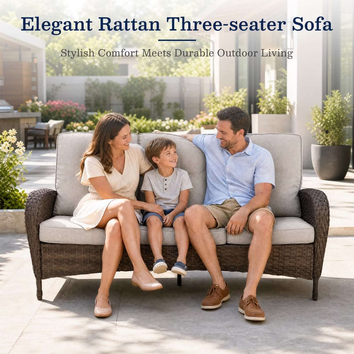 Piece Wicker Patio Conversation Set with 50000