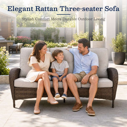 Piece Wicker Patio Conversation Set with 50000