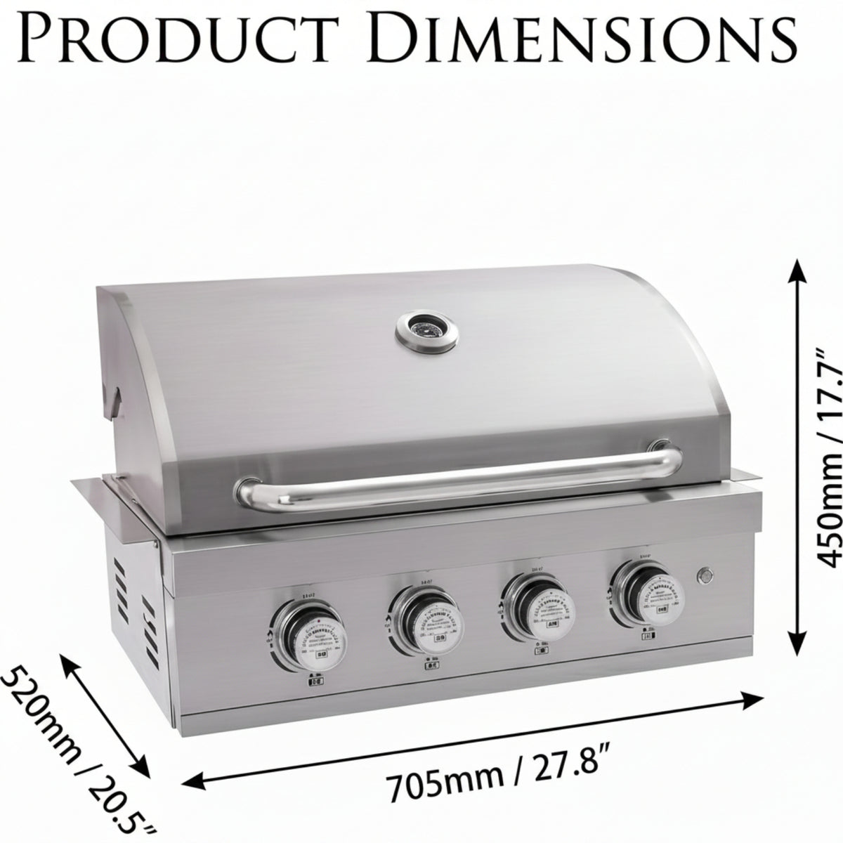 27-inch built-in gas grill