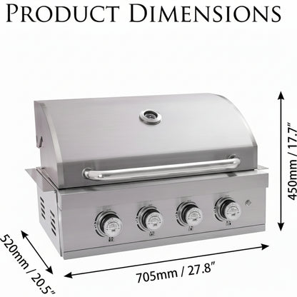 27-inch built-in gas grill