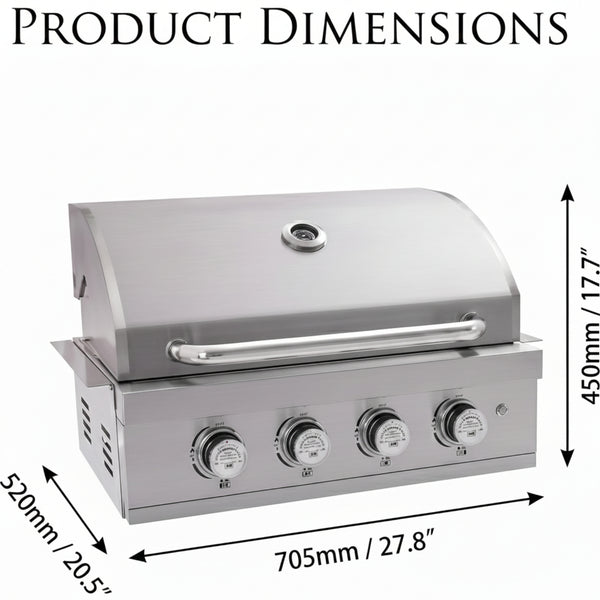 27-inch built-in gas grill is one